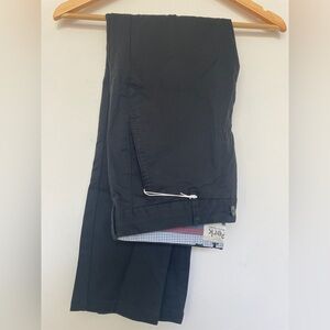 Black Chinos Tailored Fit with Ankle Zipper